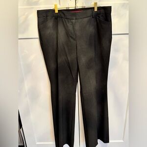 Express Black Pinstripe Flare Trousers